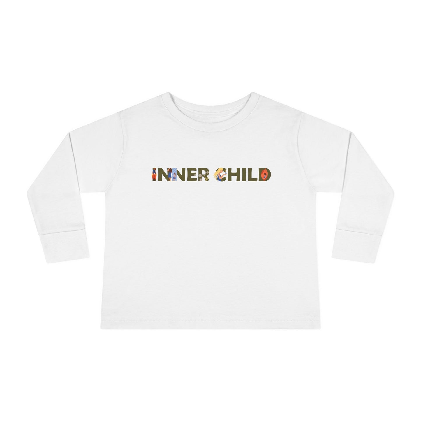 Toddler Long Sleeve Tee - 'Inner Child' Graphic T-Shirt for Playful Kids