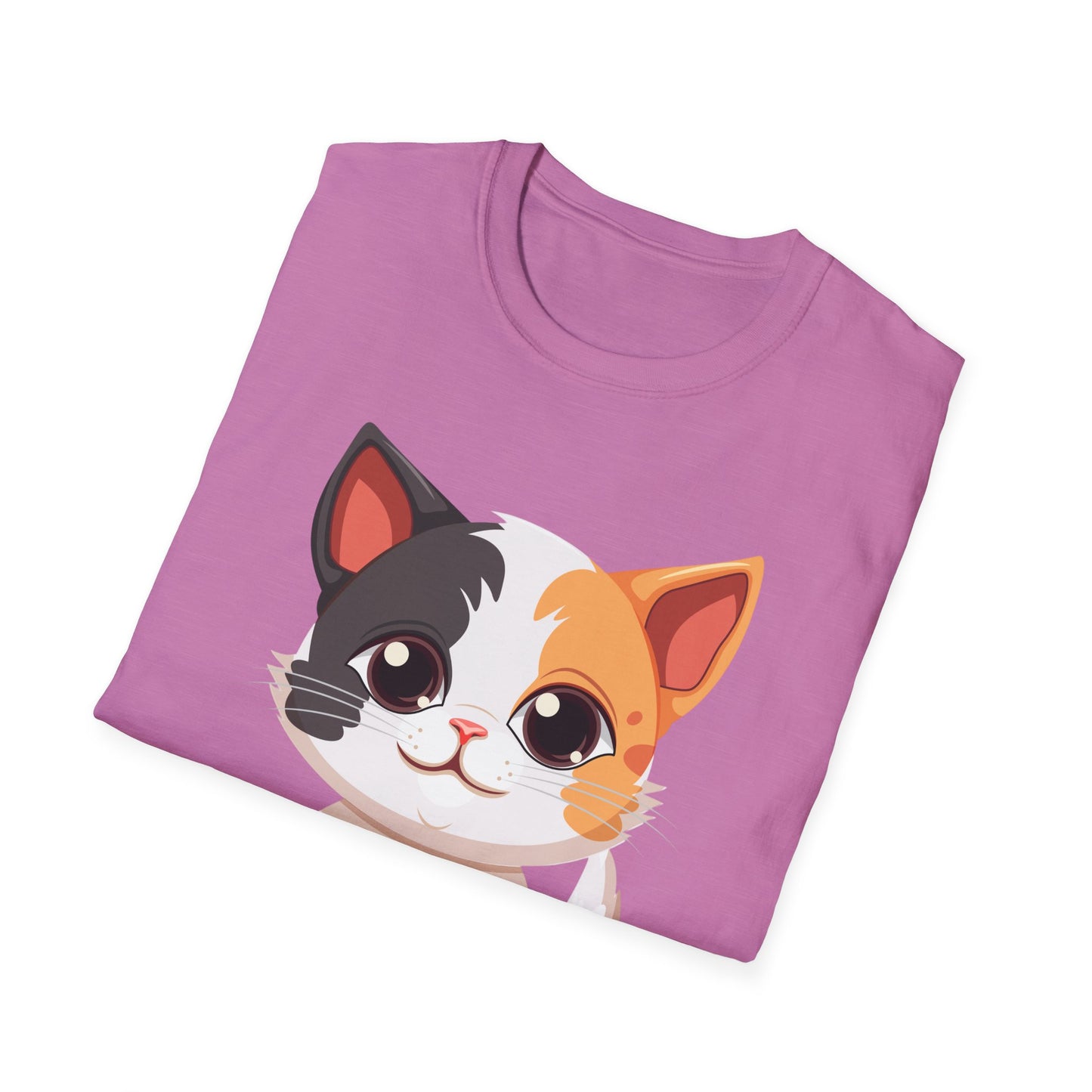Cute Cat Softstyle T-Shirt – Perfect for Pet Lovers
