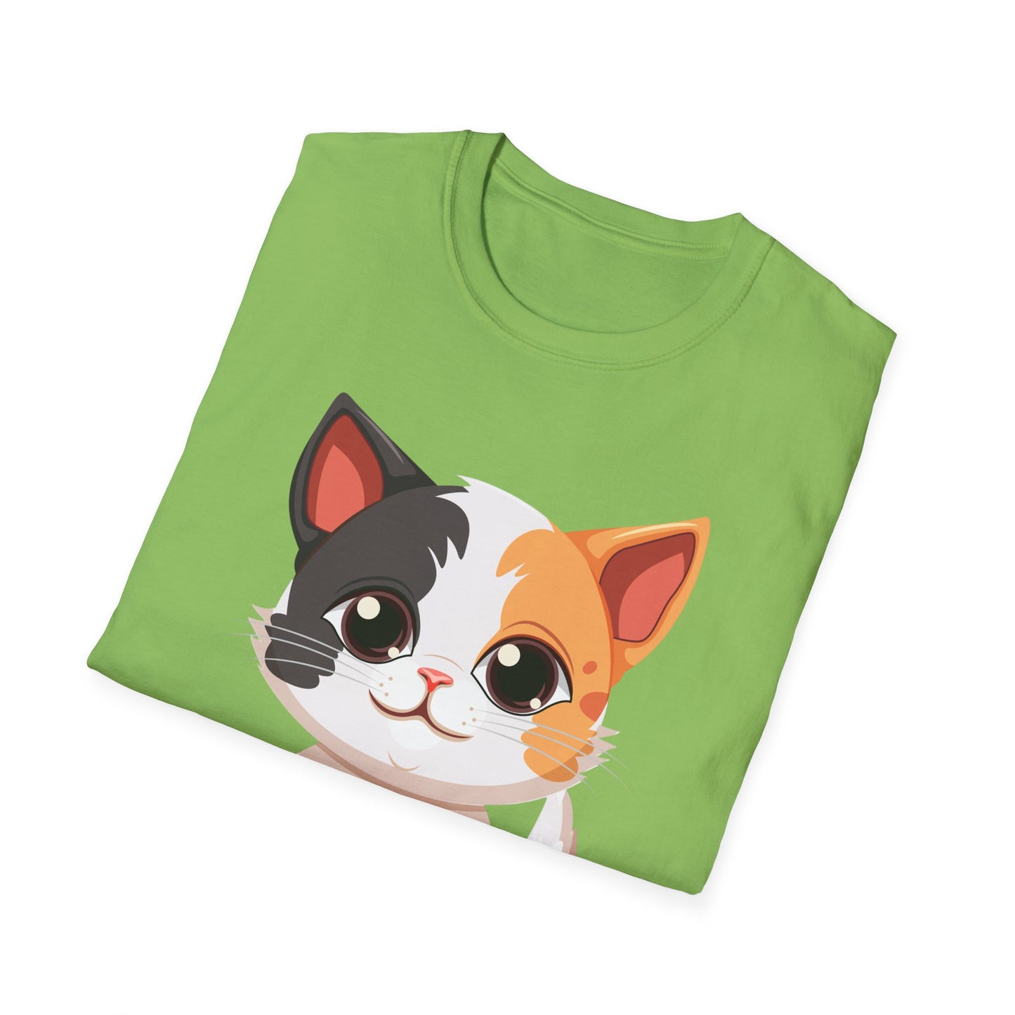 Cute Cat Softstyle T-Shirt – Perfect for Pet Lovers