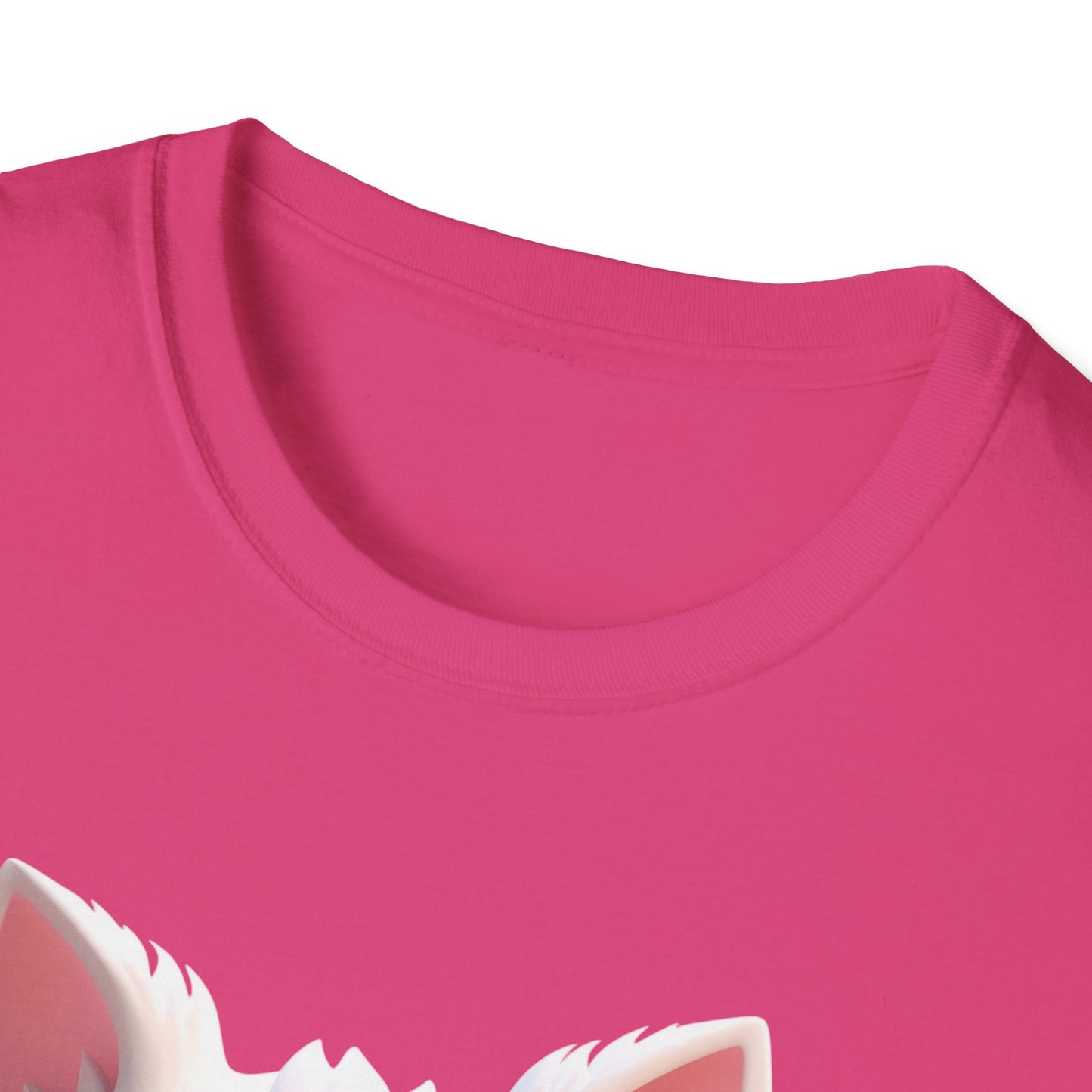 Cute Cartoon Cat Softstyle T-Shirt - Perfect for Pet Lovers