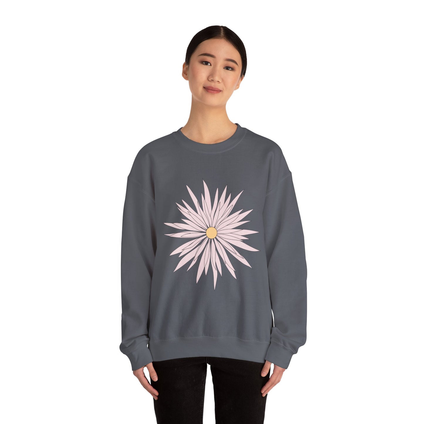 Floral Graphic Unisex Crewneck Sweatshirt - Cozy Comfort for Any Occasion