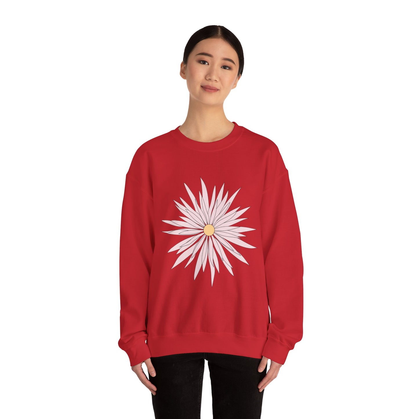 Floral Graphic Unisex Crewneck Sweatshirt - Cozy Comfort for Any Occasion