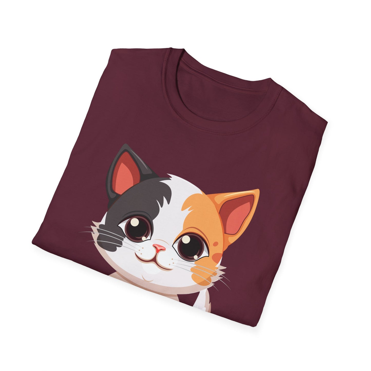 Cute Cat Softstyle T-Shirt – Perfect for Pet Lovers