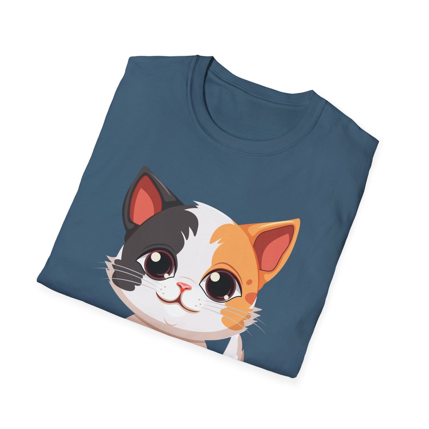Cute Cat Softstyle T-Shirt – Perfect for Pet Lovers