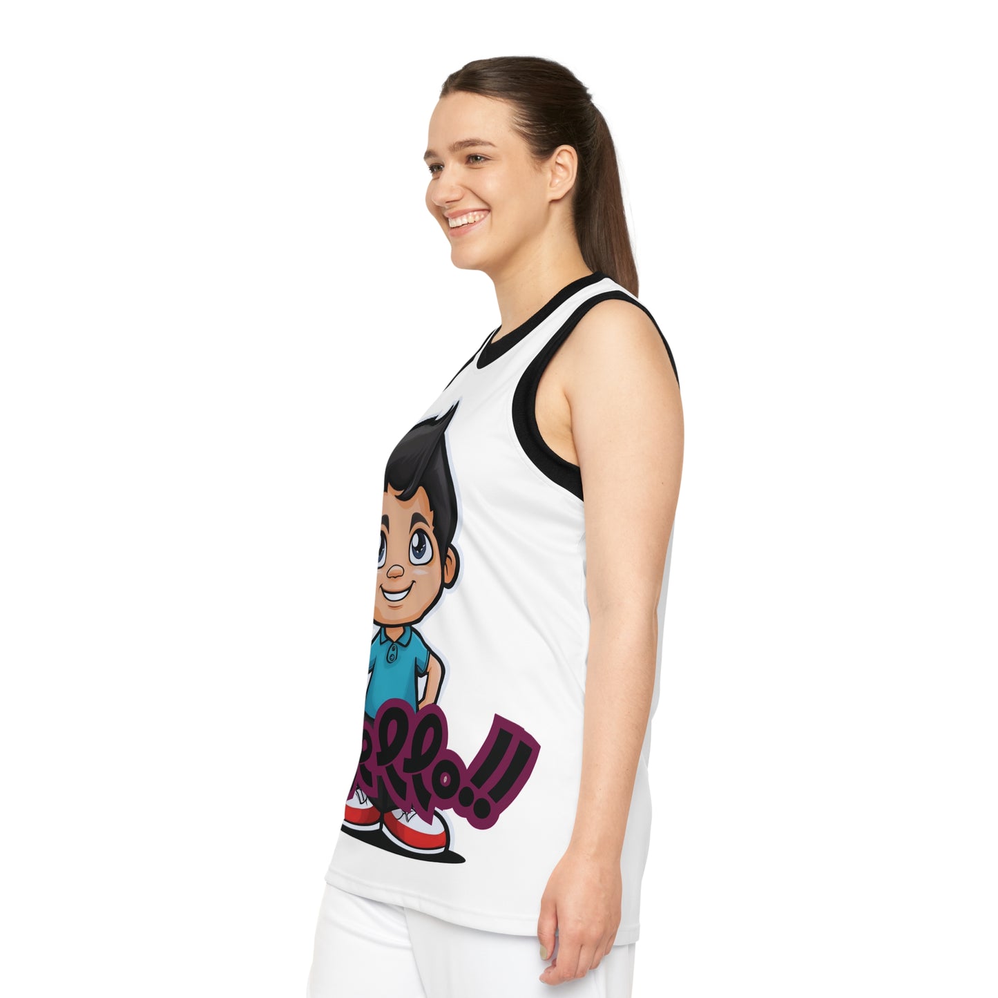 Basketball Jersey - 'Hello!!' Design for Active Play