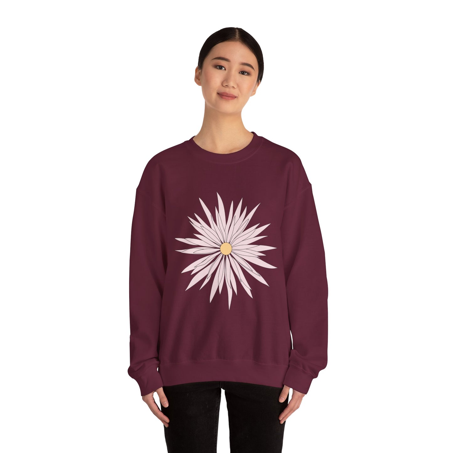 Floral Graphic Unisex Crewneck Sweatshirt - Cozy Comfort for Any Occasion