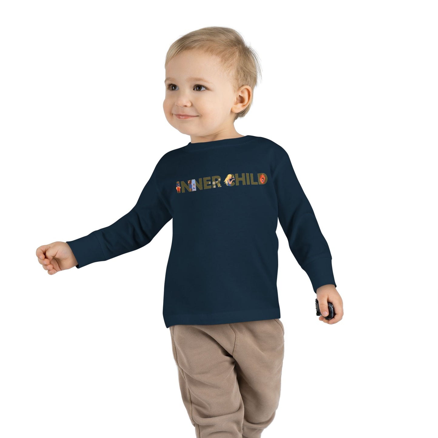 Toddler Long Sleeve Tee - 'Inner Child' Graphic T-Shirt for Playful Kids