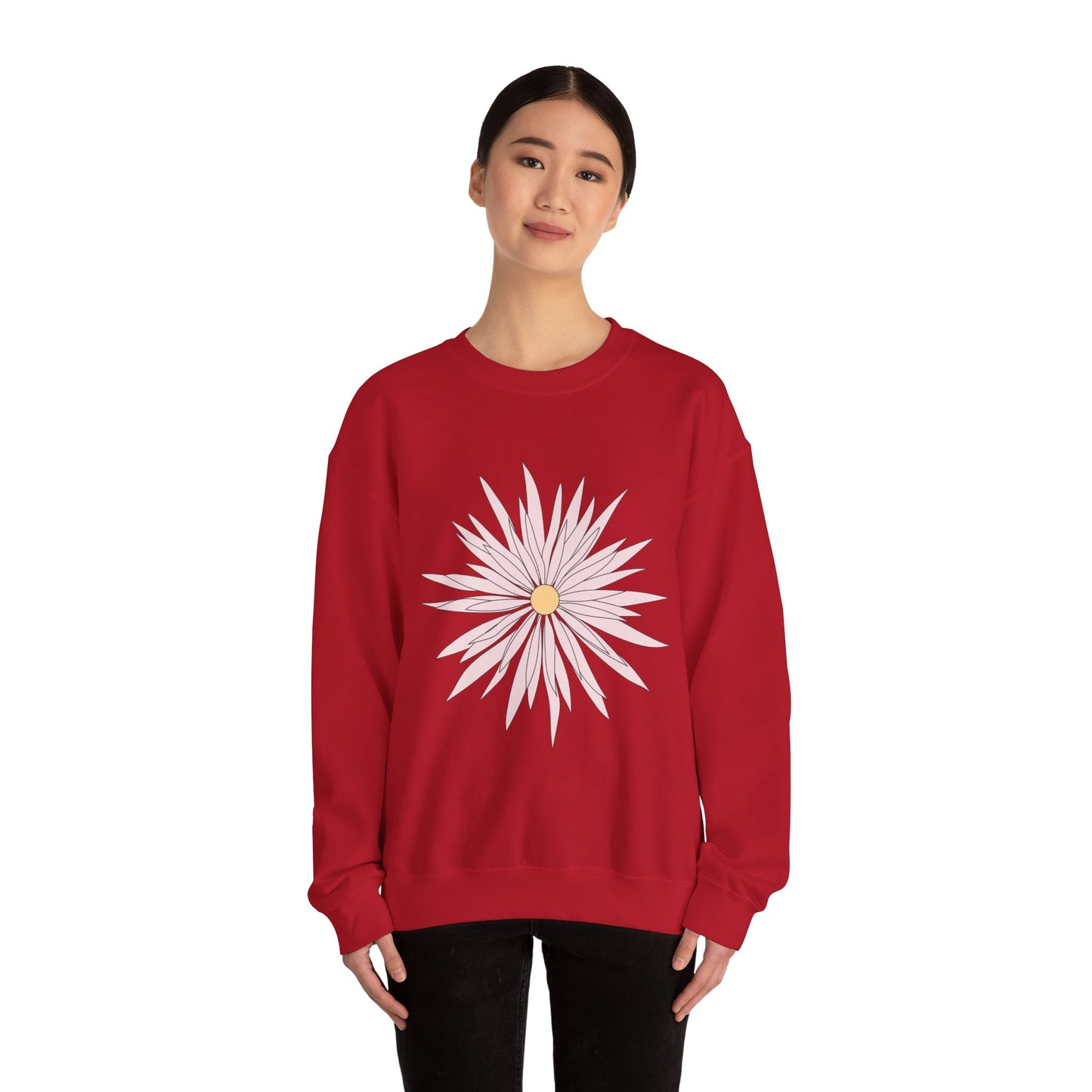 Floral Graphic Unisex Crewneck Sweatshirt - Cozy Comfort for Any Occasion