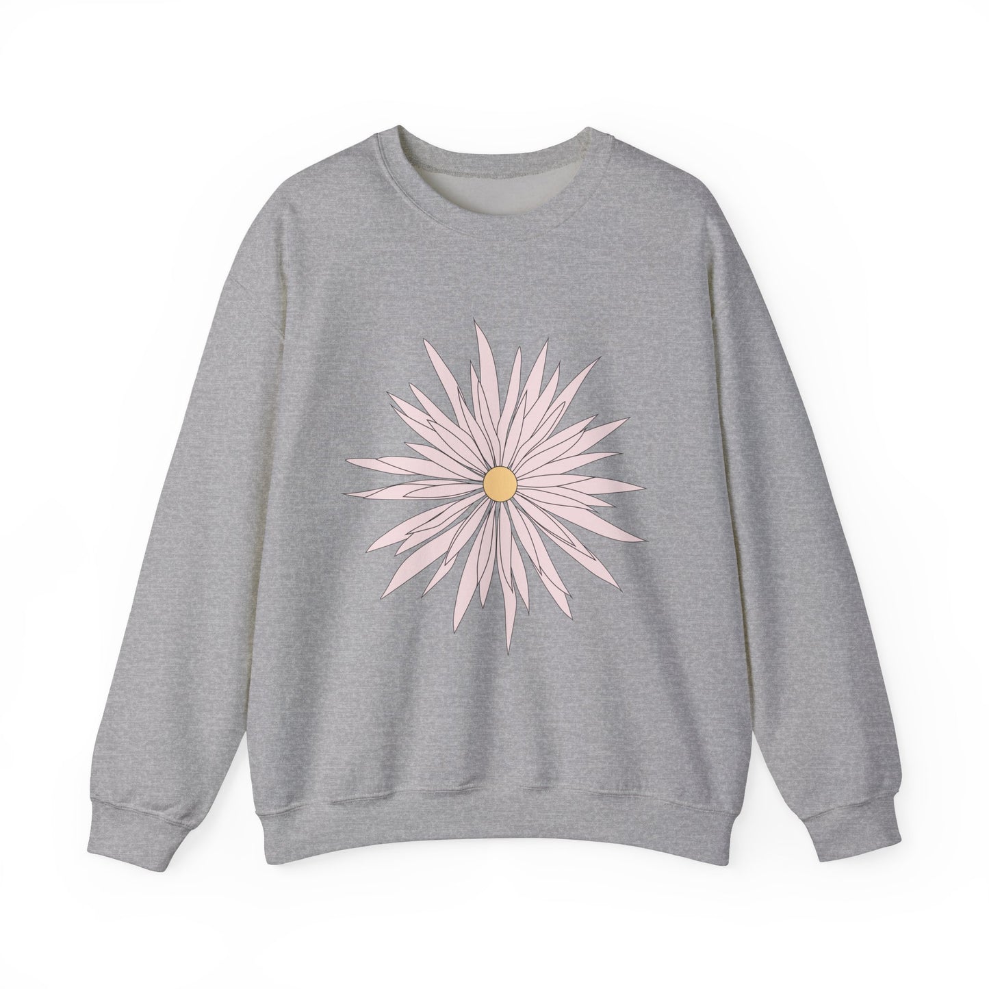 Floral Graphic Unisex Crewneck Sweatshirt - Cozy Comfort for Any Occasion