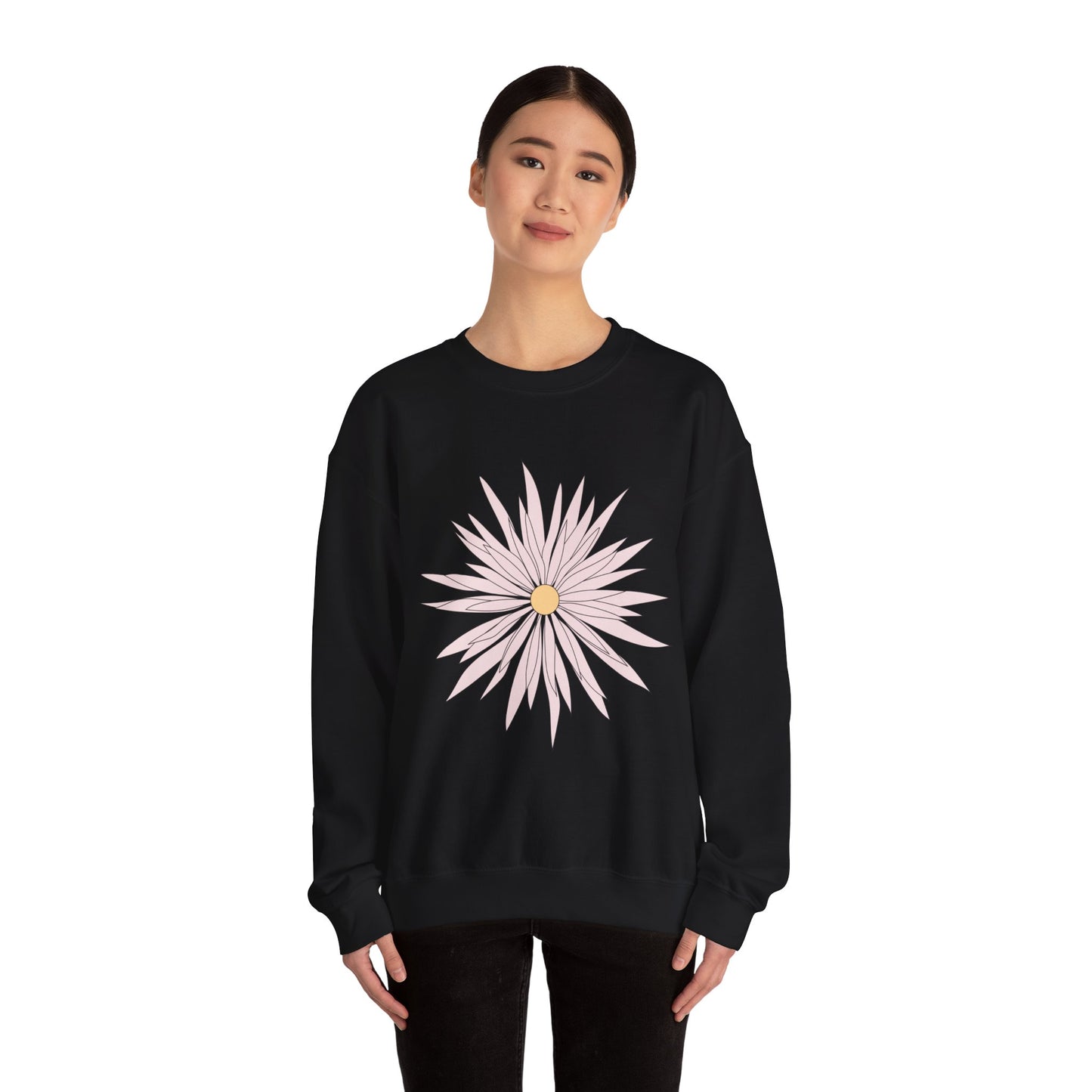 Floral Graphic Unisex Crewneck Sweatshirt - Cozy Comfort for Any Occasion