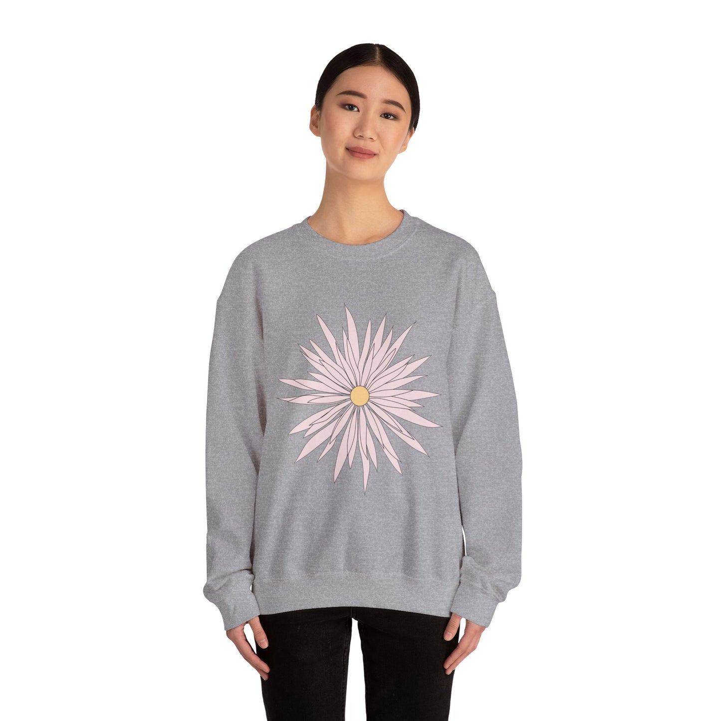 Floral Graphic Unisex Crewneck Sweatshirt - Cozy Comfort for Any Occasion