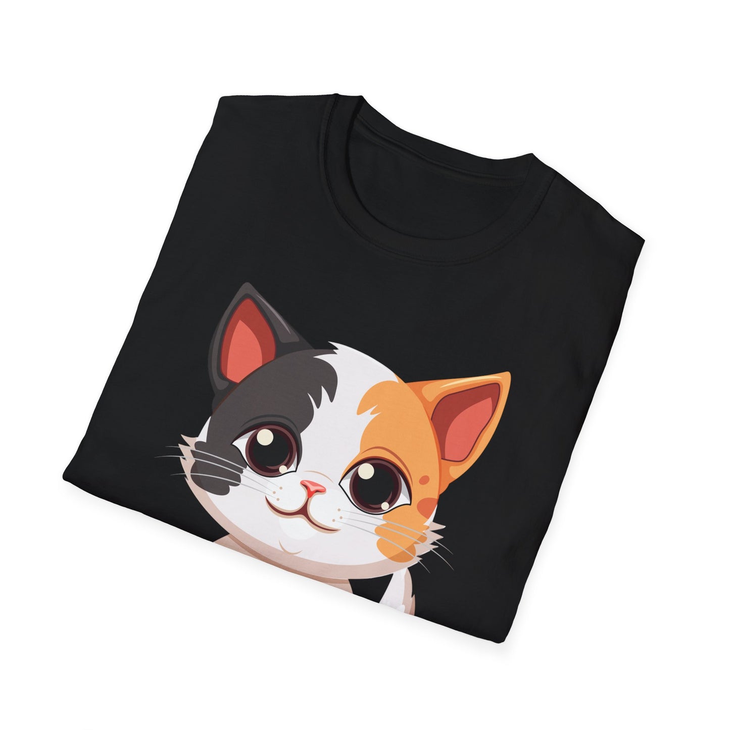 Cute Cat Softstyle T-Shirt – Perfect for Pet Lovers