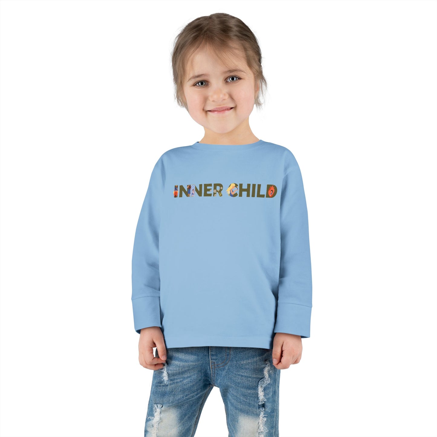 Toddler Long Sleeve Tee - 'Inner Child' Graphic T-Shirt for Playful Kids