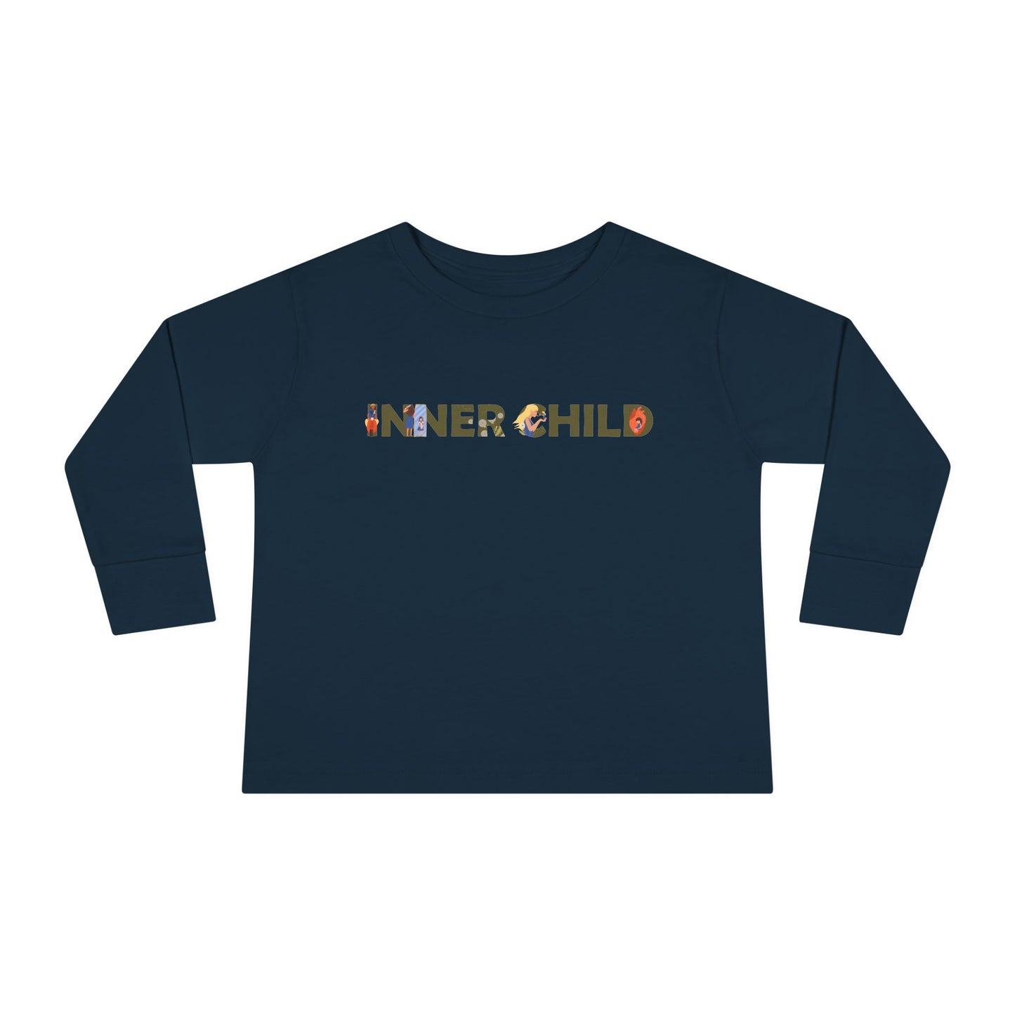 Toddler Long Sleeve Tee - 'Inner Child' Graphic T-Shirt for Playful Kids