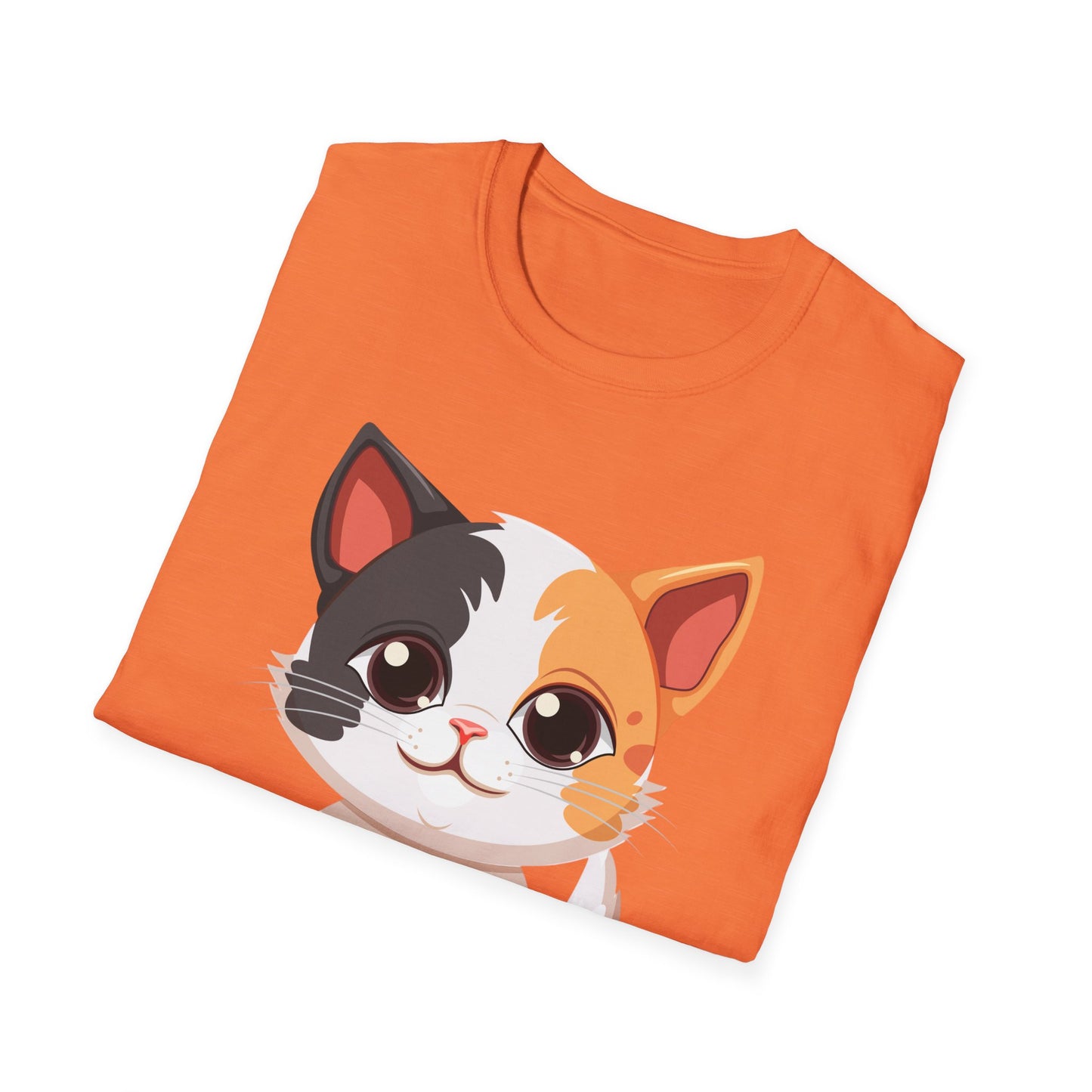 Cute Cat Softstyle T-Shirt – Perfect for Pet Lovers