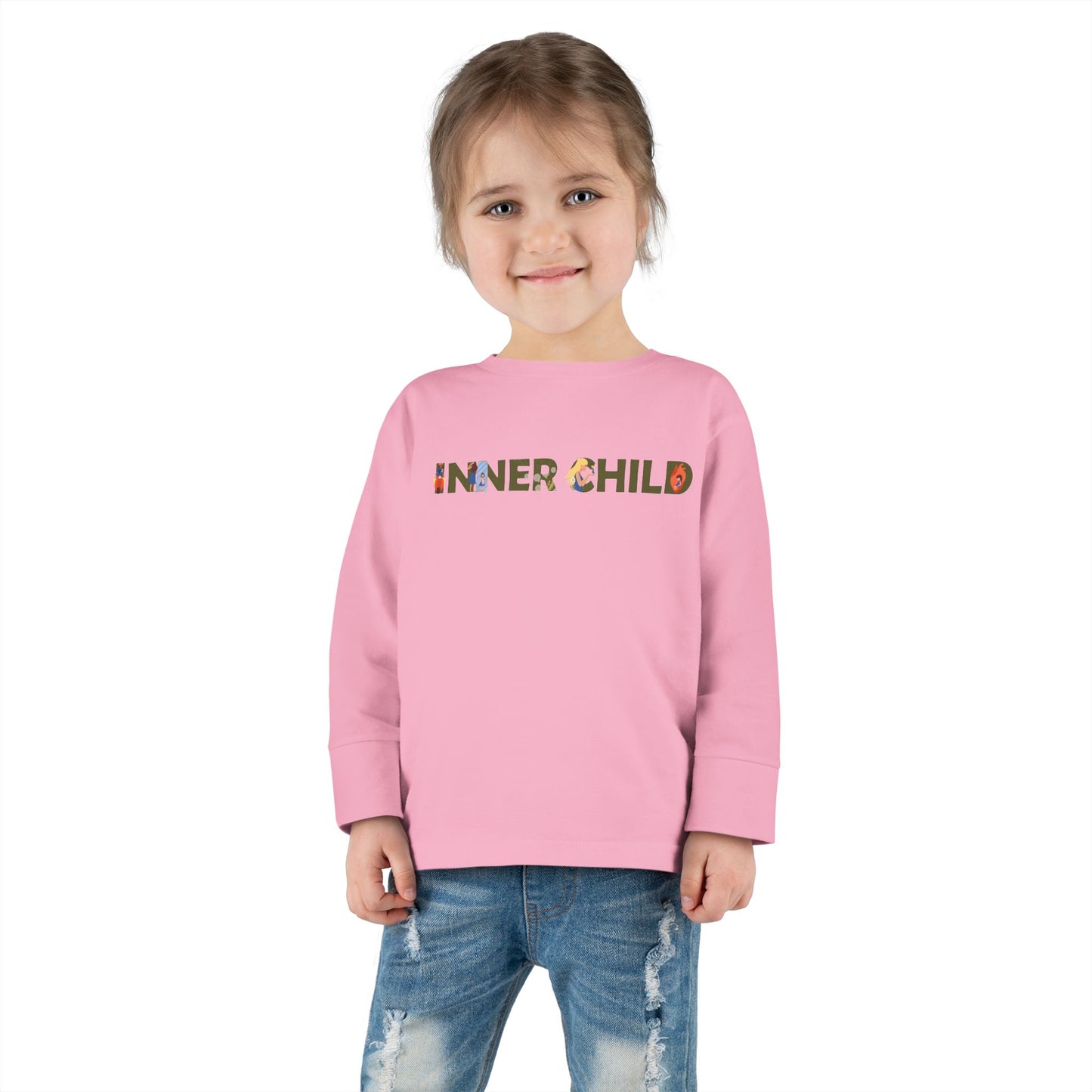 Toddler Long Sleeve Tee - 'Inner Child' Graphic T-Shirt for Playful Kids