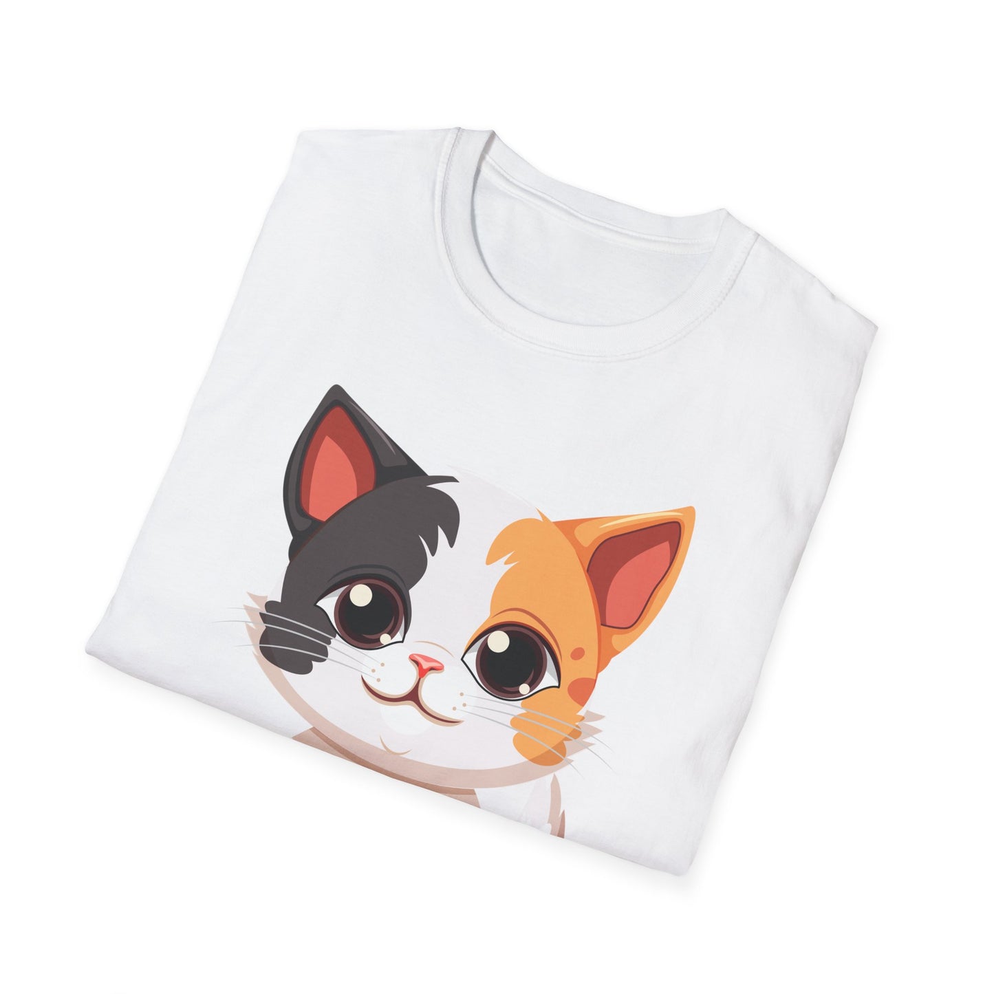 Cute Cat Softstyle T-Shirt – Perfect for Pet Lovers