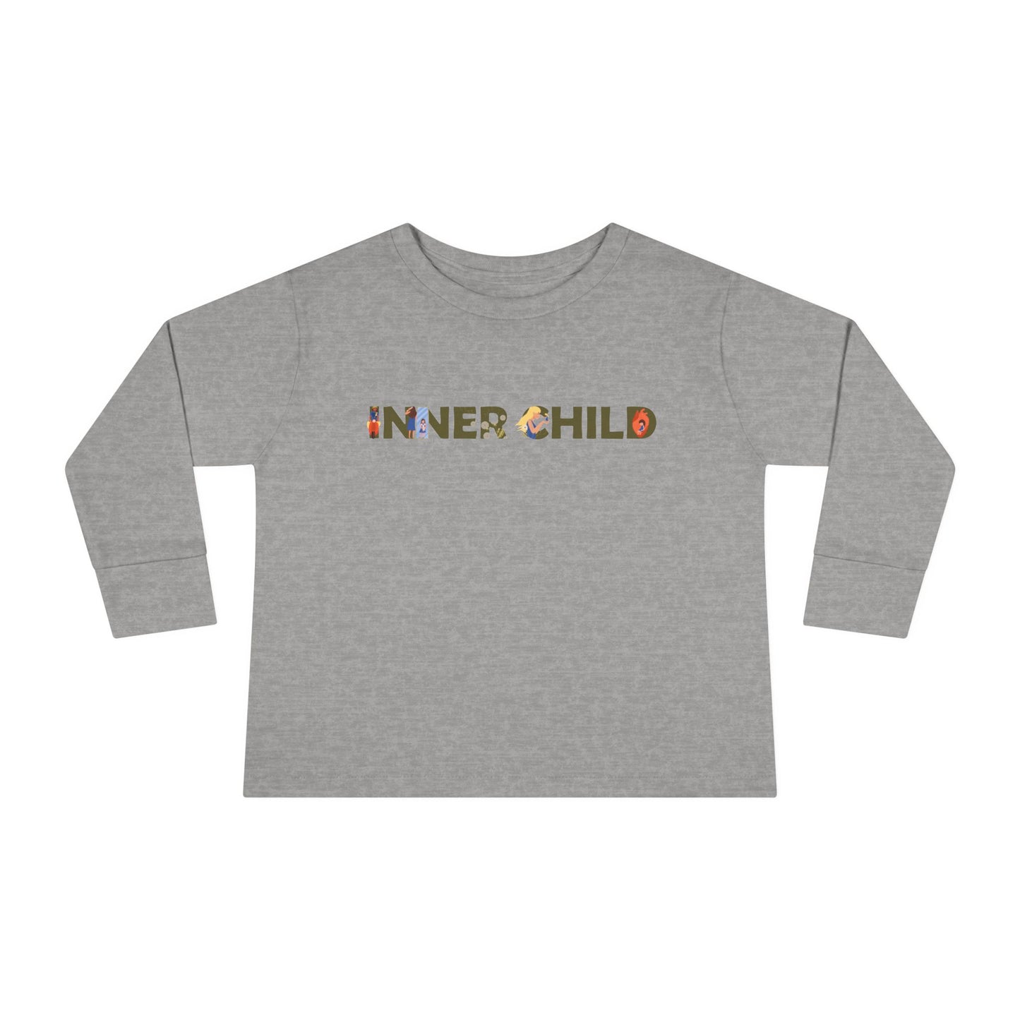 Toddler Long Sleeve Tee - 'Inner Child' Graphic T-Shirt for Playful Kids