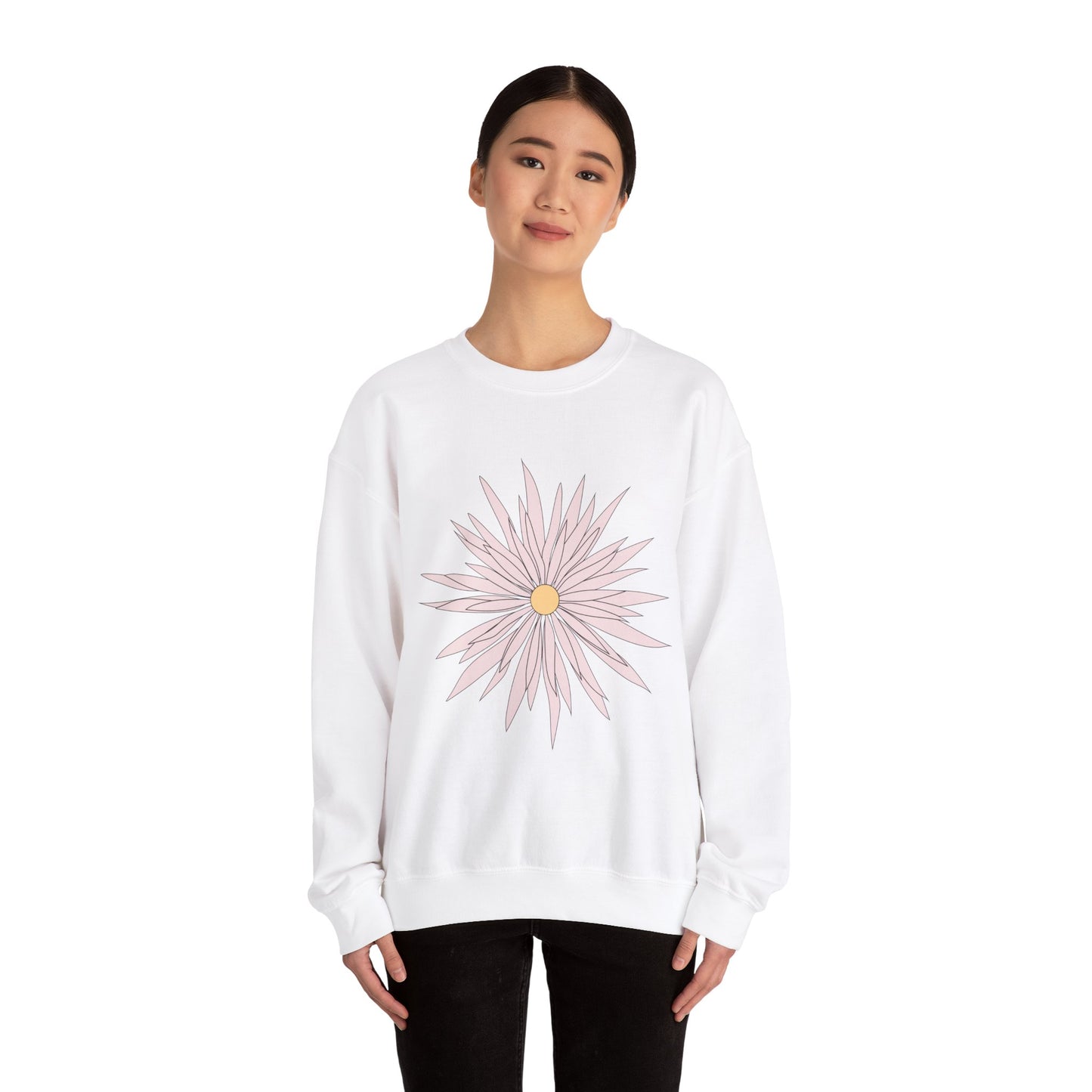Floral Graphic Unisex Crewneck Sweatshirt - Cozy Comfort for Any Occasion