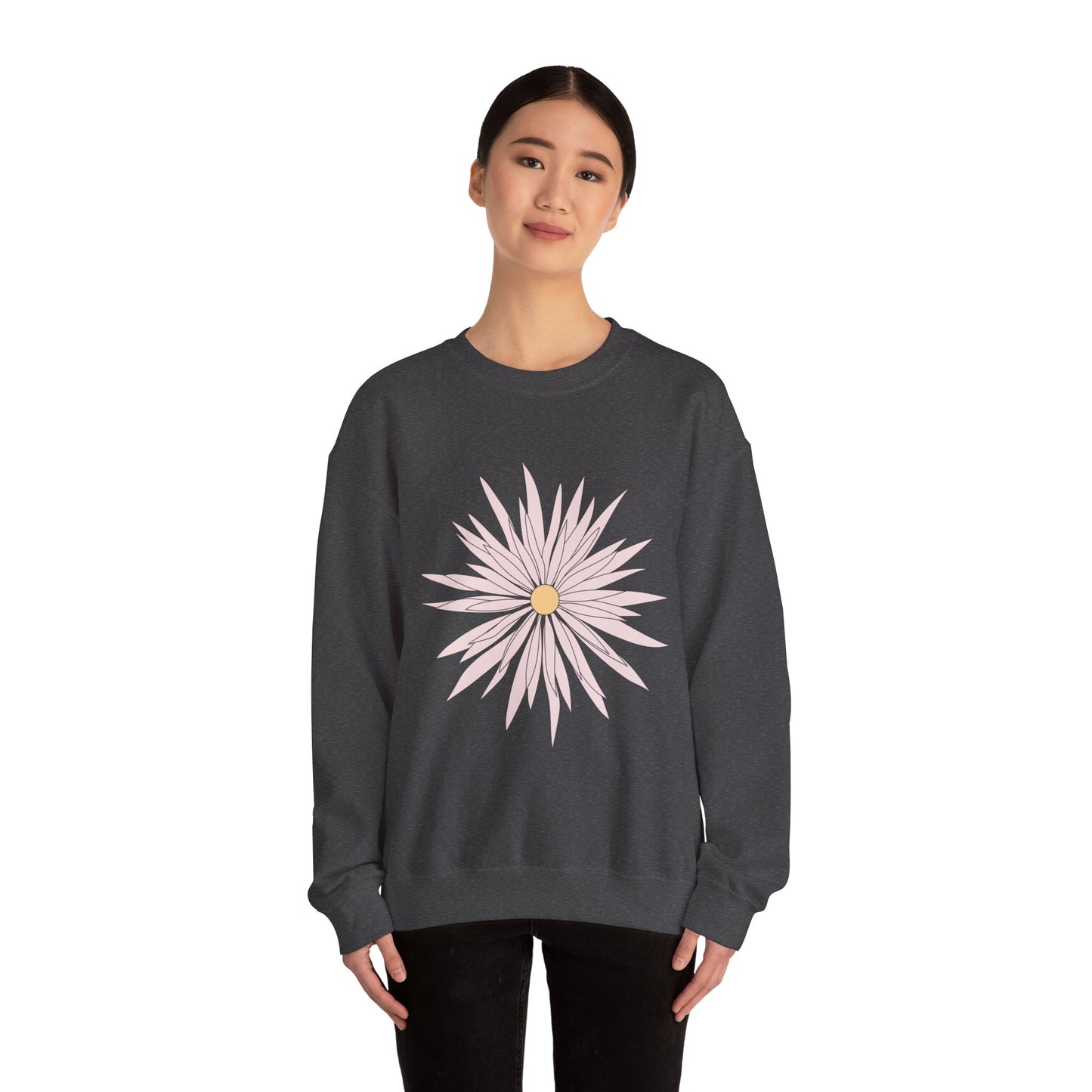 Floral Graphic Unisex Crewneck Sweatshirt - Cozy Comfort for Any Occasion