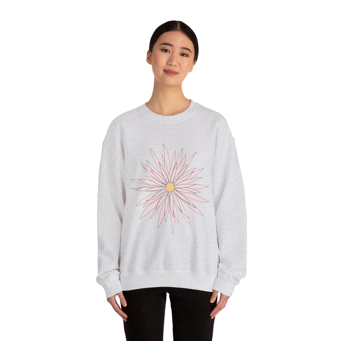 Floral Graphic Unisex Crewneck Sweatshirt - Cozy Comfort for Any Occasion
