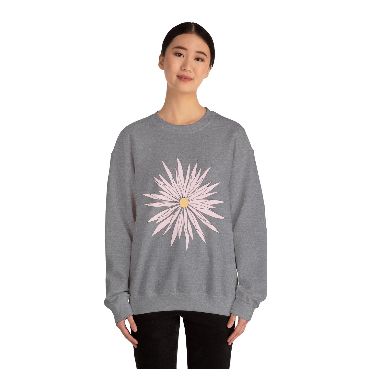 Floral Graphic Unisex Crewneck Sweatshirt - Cozy Comfort for Any Occasion