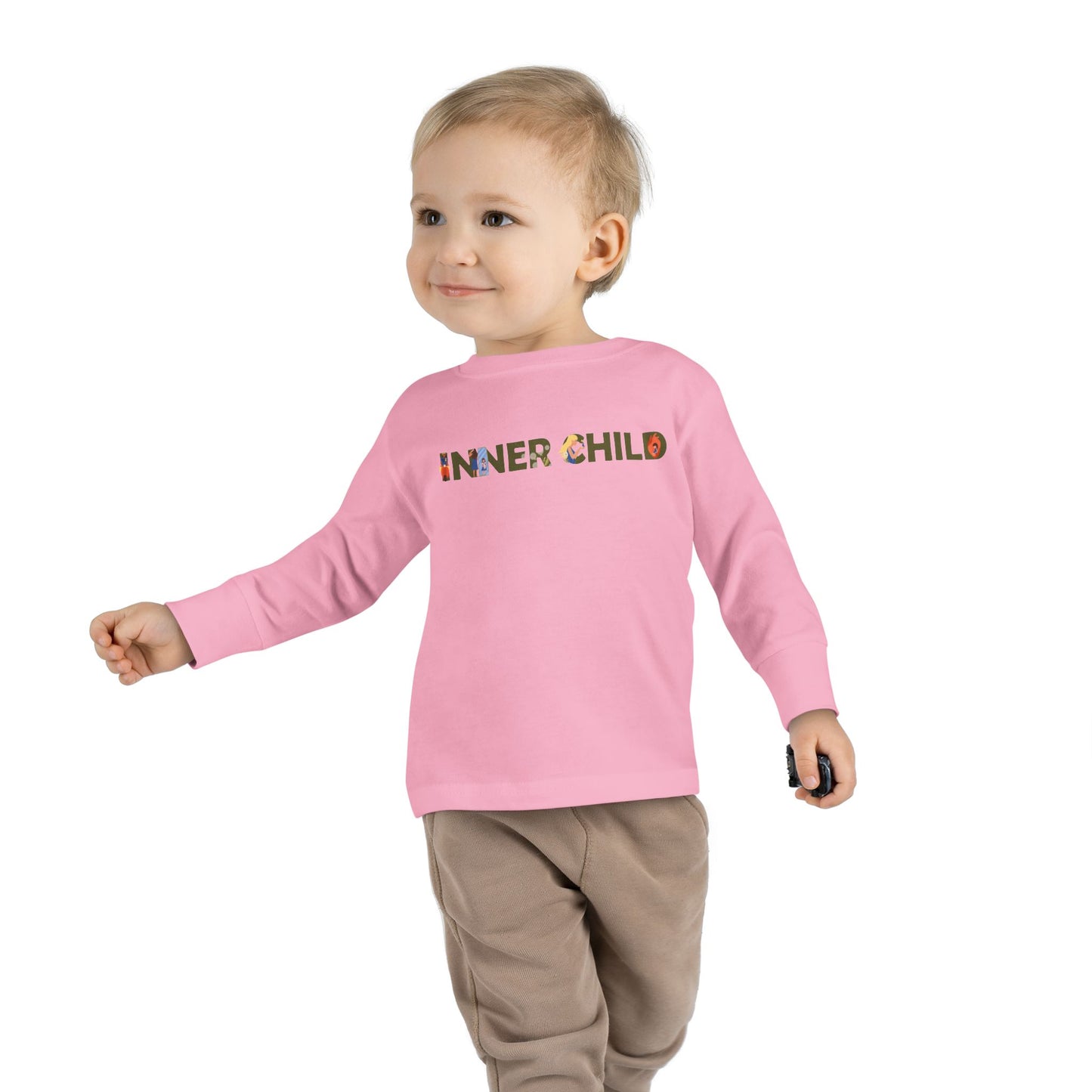 Toddler Long Sleeve Tee - 'Inner Child' Graphic T-Shirt for Playful Kids