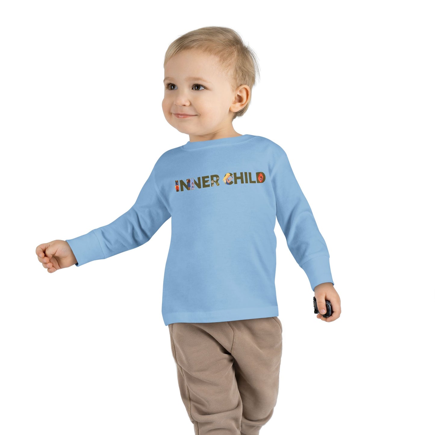 Toddler Long Sleeve Tee - 'Inner Child' Graphic T-Shirt for Playful Kids