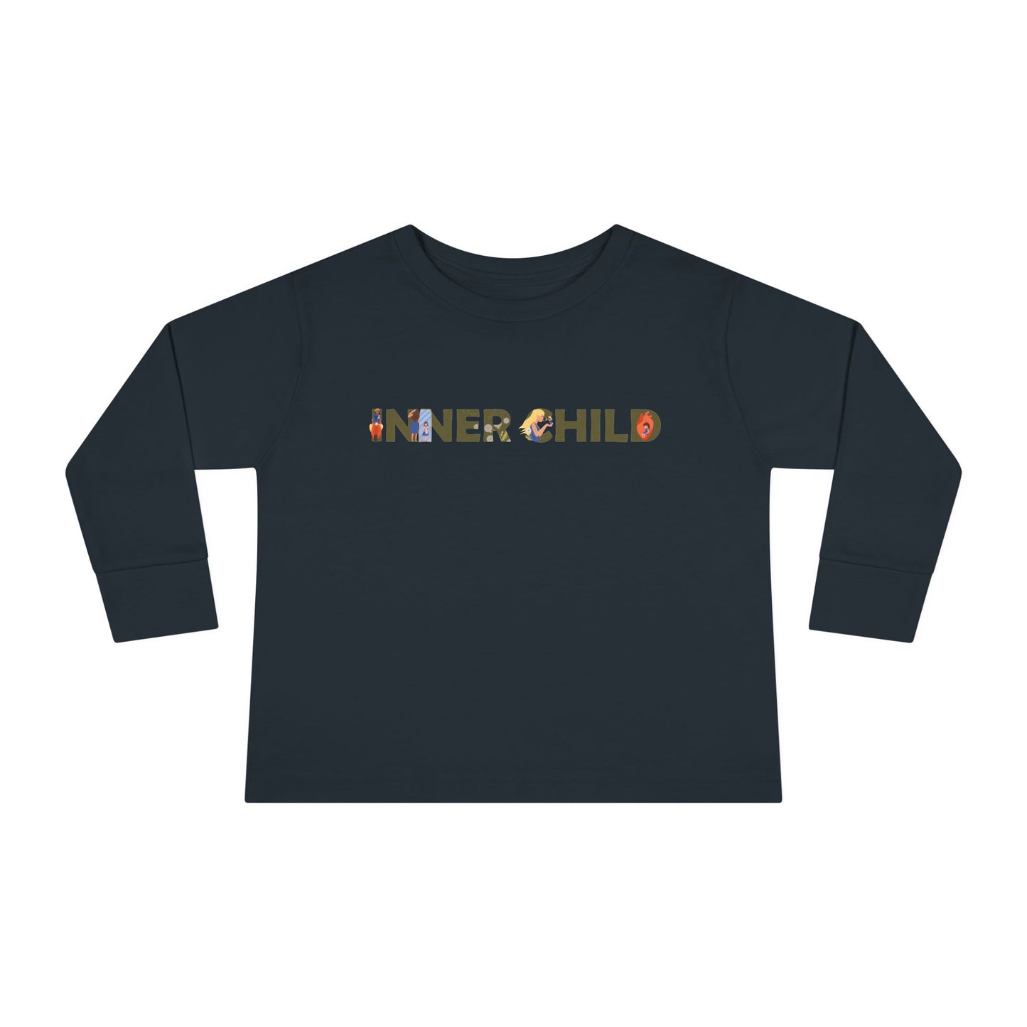 Toddler Long Sleeve Tee - 'Inner Child' Graphic T-Shirt for Playful Kids