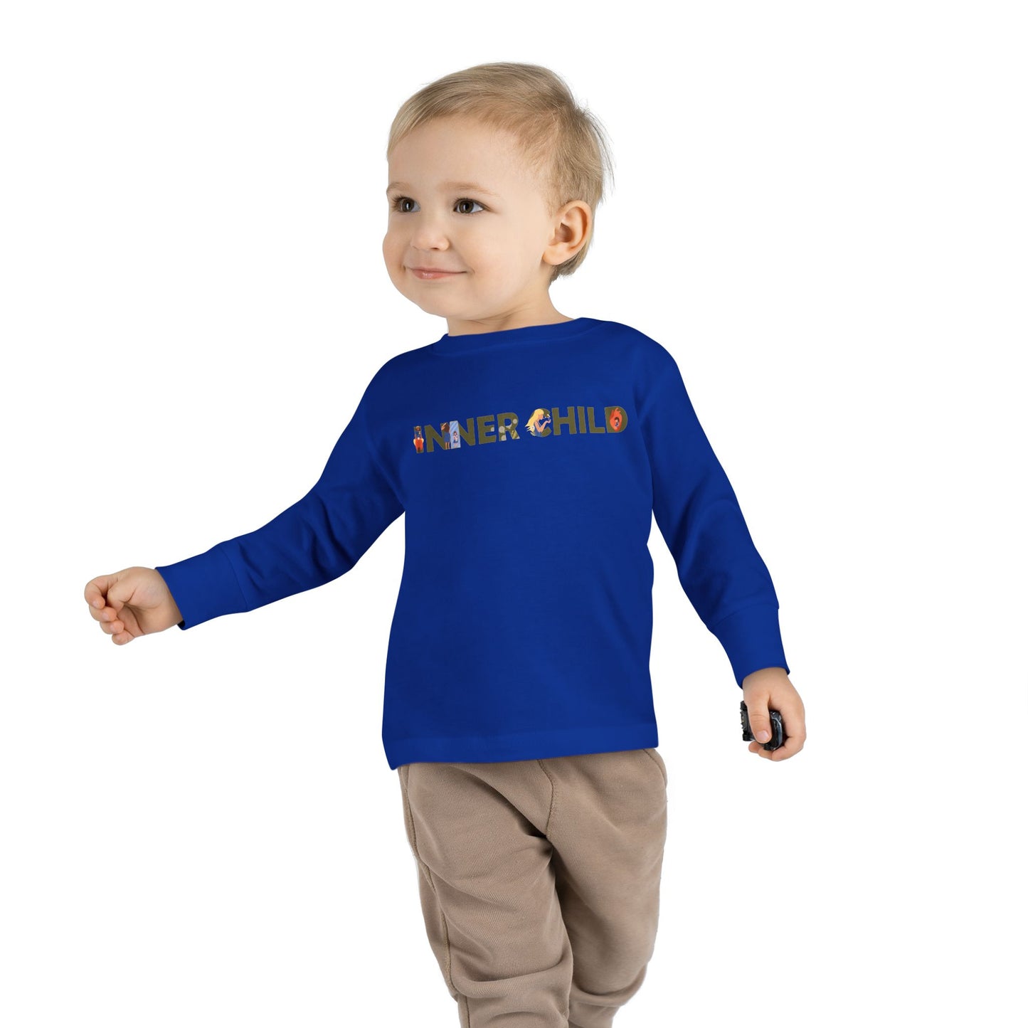 Toddler Long Sleeve Tee - 'Inner Child' Graphic T-Shirt for Playful Kids
