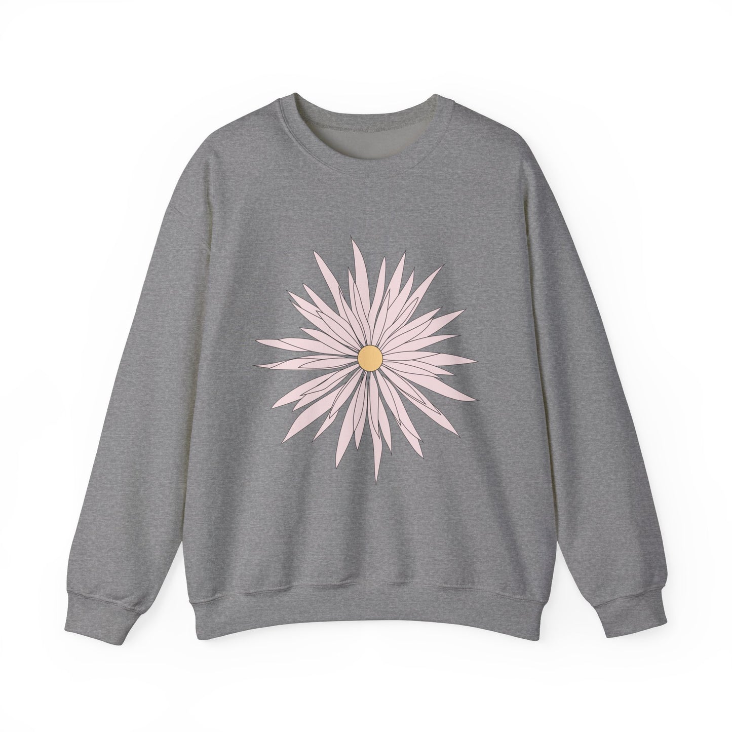Floral Graphic Unisex Crewneck Sweatshirt - Cozy Comfort for Any Occasion