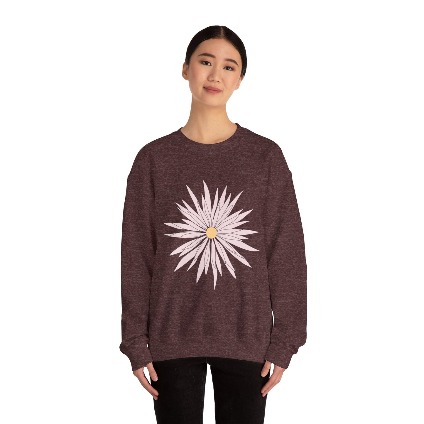 Floral Graphic Unisex Crewneck Sweatshirt - Cozy Comfort for Any Occasion