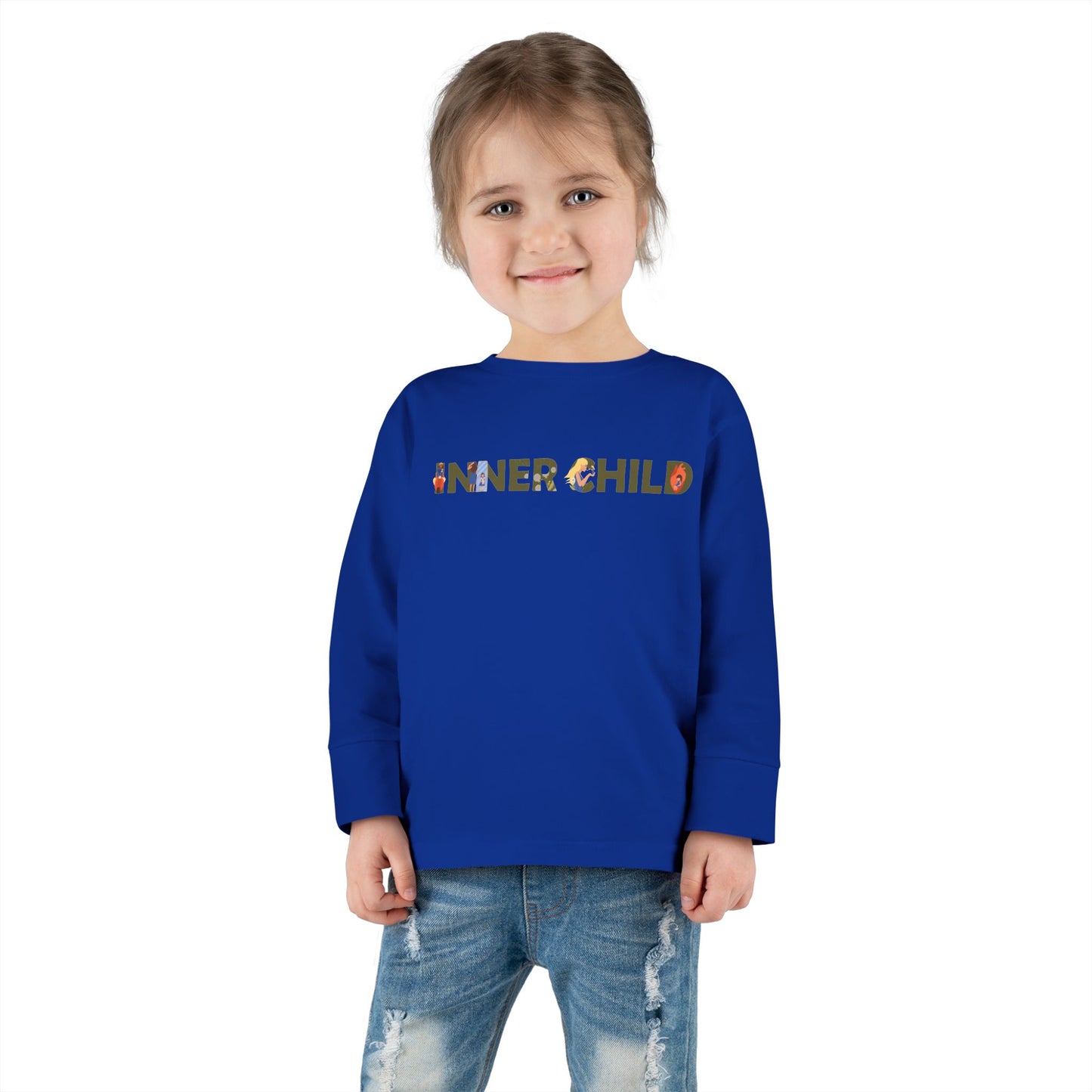 Toddler Long Sleeve Tee - 'Inner Child' Graphic T-Shirt for Playful Kids