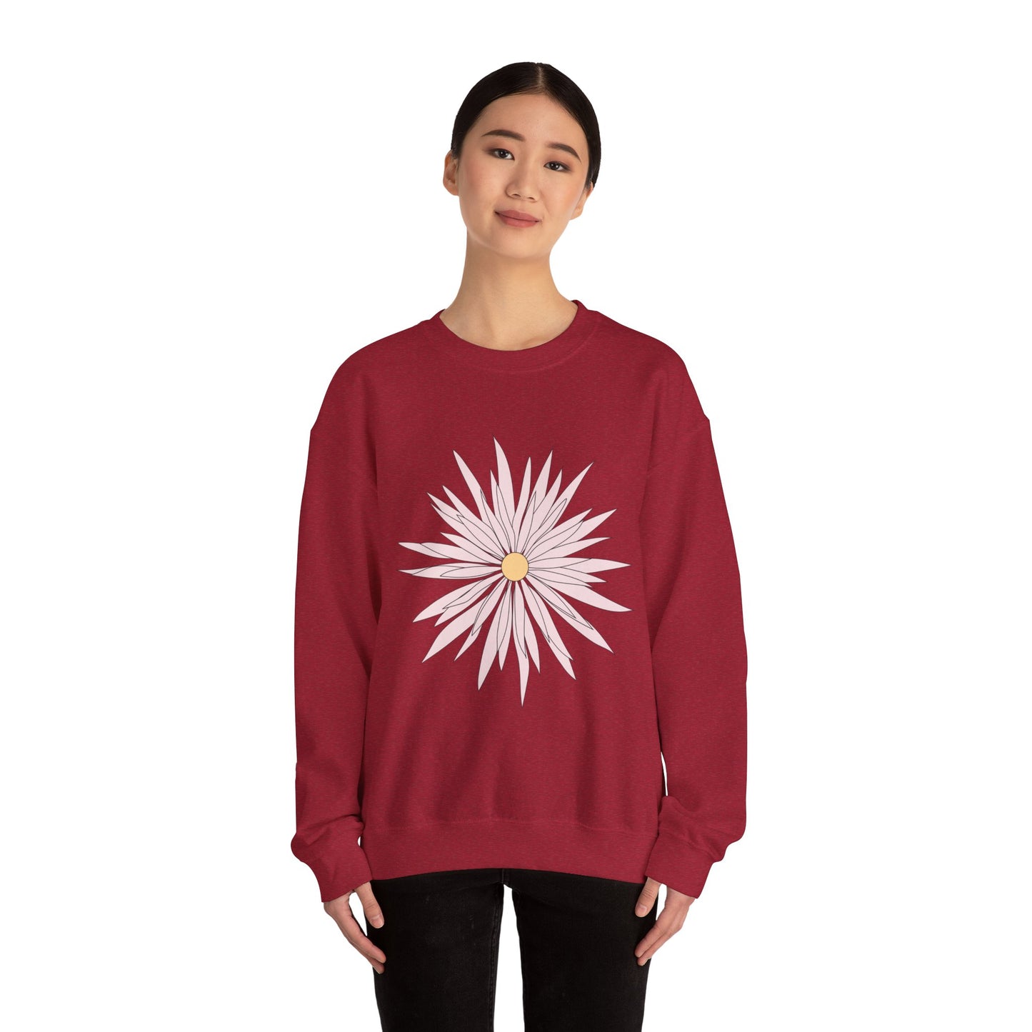 Floral Graphic Unisex Crewneck Sweatshirt - Cozy Comfort for Any Occasion