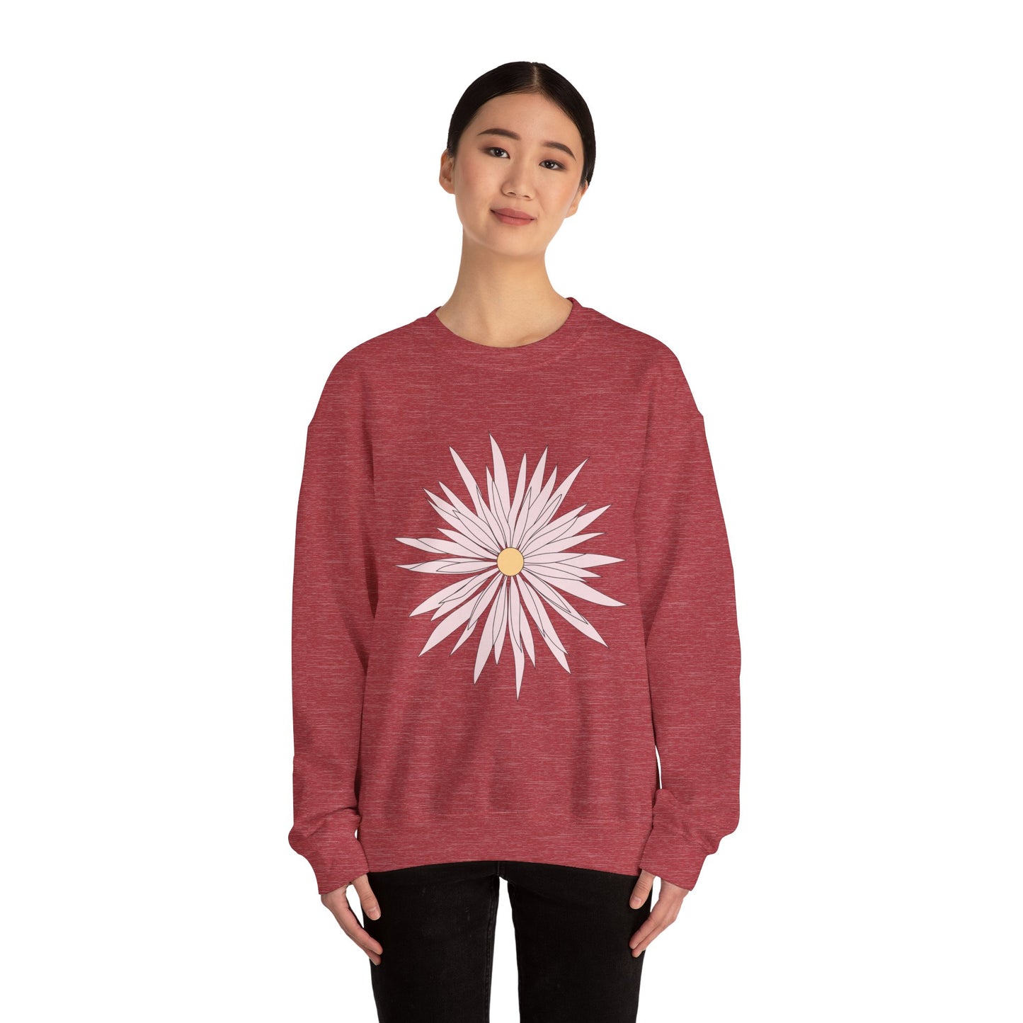 Floral Graphic Unisex Crewneck Sweatshirt - Cozy Comfort for Any Occasion