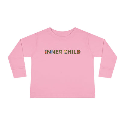 Toddler Long Sleeve Tee - 'Inner Child' Graphic T-Shirt for Playful Kids