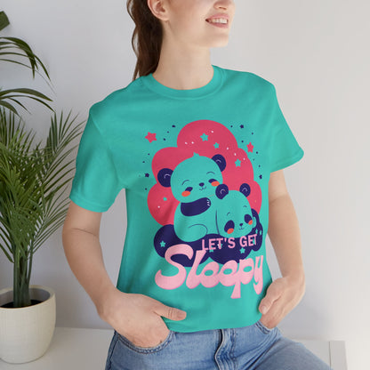 Cute Panda Sleepy Unisex Tee - Perfect for Cozy Days and Gift Giving