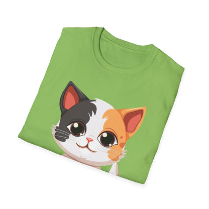Cute Cat Softstyle T-Shirt – Perfect for Pet Lovers