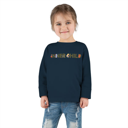 Toddler Long Sleeve Tee - 'Inner Child' Graphic T-Shirt for Playful Kids