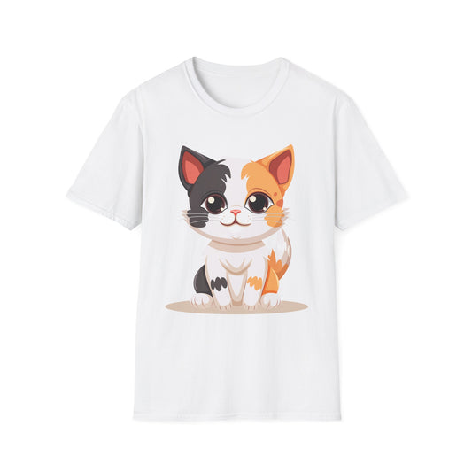 Cute Cat Softstyle T-Shirt – Perfect for Pet Lovers