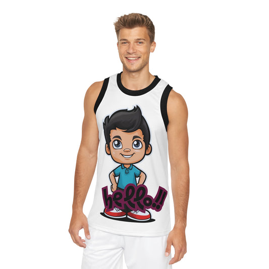 Basketball Jersey -  'Hello!!' Design for Active Play