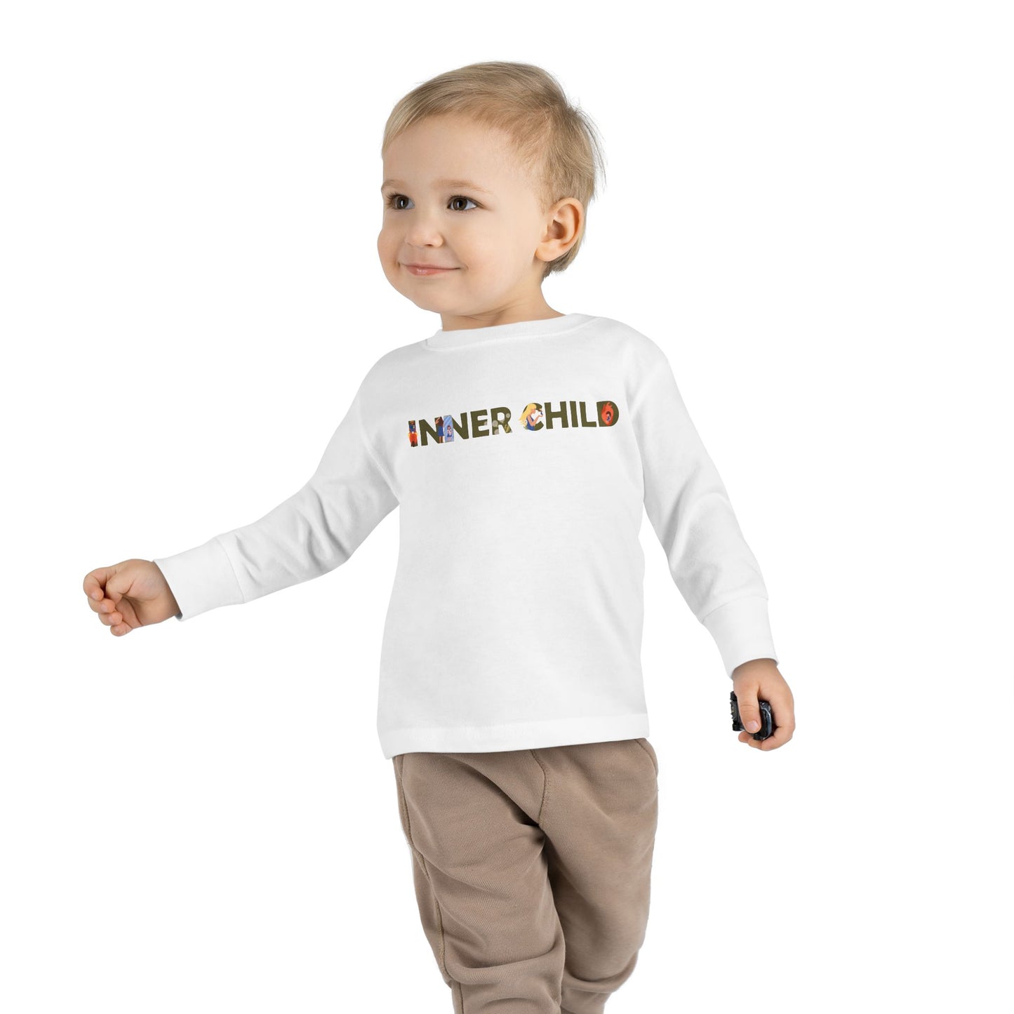 Toddler Long Sleeve Tee - 'Inner Child' Graphic T-Shirt for Playful Kids