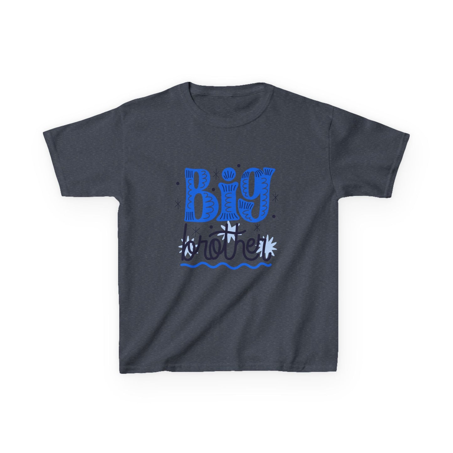 Big Brother Kids Heavy Cotton Tee - Fun & Cute Sibling Shirt