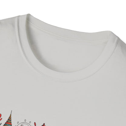 Bohemian Elephant Art T-Shirt - Softstyle Graphic Tee for Nature Lovers