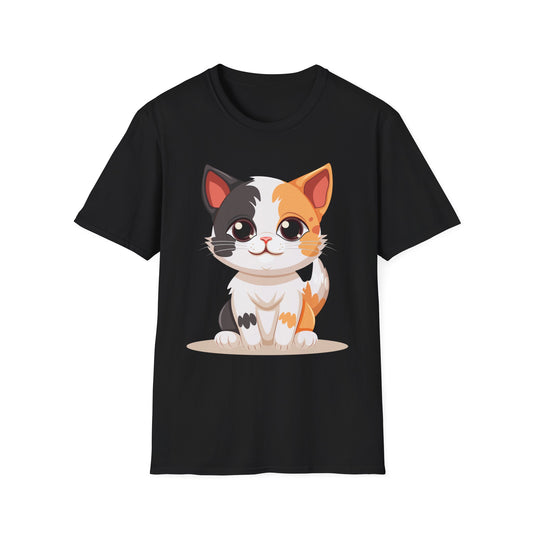 Cute Cat Softstyle T-Shirt – Perfect for Pet Lovers
